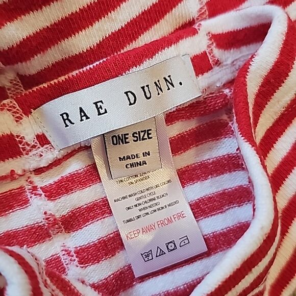 Red and white stripe stockings Rae Dunn One size but i say it fits 3/4 perfectly - Picture 5 of 8